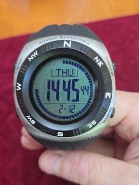 MARATHON Adanac Navigator II Digital Sports Watch With Compass- Black and Silver